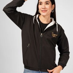 DREAMDIVA Premium Waterproof Solid Women Wind Cheater-image-47