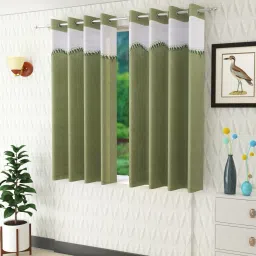 153 cm (5 ft) Polyester Semi Transparent Window Curtain (Pack Of 2)-image-23