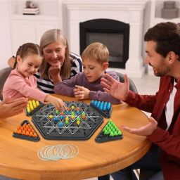 Triangle ChessSet,Triangular for Adults--66 Strategy & War Board Game Educational Board Games-image-25