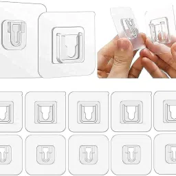 (PACK OF 10) Male/Female Sticker Hooks for Bathroom/Kitchen/Multiuse 1.10 Hook 1-image-88
