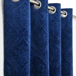 153 cm (5 ft) Velvet Room Darkening Window Curtain (Pack Of 2)-9