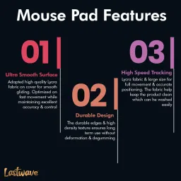 LASTWAVE All Of Me Loves All Of You, Anti-Slip Rubber Base & Smooth Mouse Control Non Slip Base Mousepad image 4
