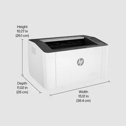 HP Laser 1008W Single Function Wi-Fi Monochrome Laser Printer with LED Display (Smart App, White) image 5