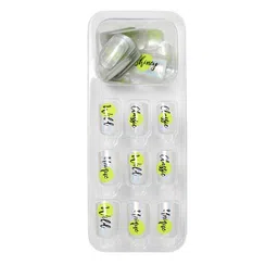 LICK 24-Pieces Oval Shape Light Grey Fake Reusable Press On Nails With Application Kit image 4
