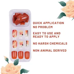 LICK Set Of 30 Reusable Artificial Press On Nails - Crimson Red image 4