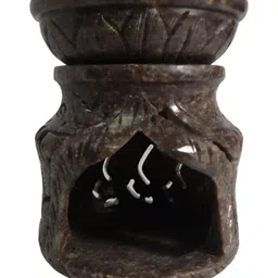 Avinash Handicrafts Black Stone Carved Lota Shape Aroma Oil Diffusers-image-45