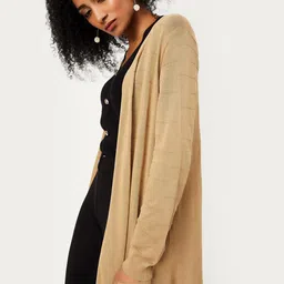 max Self Design Longline Acrylic Open Front Shrug image 2