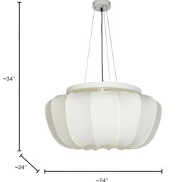Fos Lighting Off White Textured Contemporary Ceiling Lamp image 2