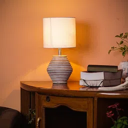 Pinecraft INTERNATIONAL White  Atury Table Lamp with White Shade image 5