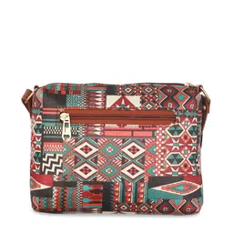 Jazz and Sizzle Ethnic Motifs Printed Structured Sling Bag image 3