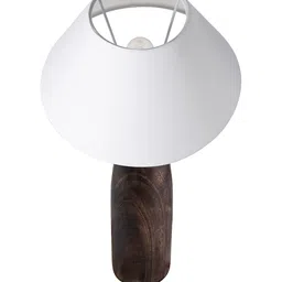 Homesake Black & White Solid Handcrafted Table Lamp with Shade image 3