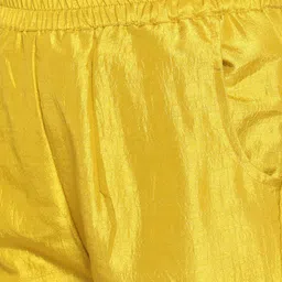heemara Women Mustard Yellow Silk Chiffon Kurta with Trousers & With Dupatta image 3