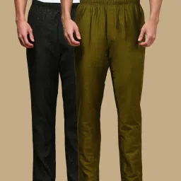 Pack of 2 Men's Printed Viscose Blend Pyjama Elasticwaist with Side Pockets Men Pyjama-image-63