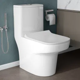 Commode for Toilet/One Piece Western Commode with Siphonic Flush/ Commode with Soft Closing Toilet Seat - S Trap - (APS-ASTA-21021) Western Commode-6