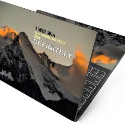 Anweshas HD Printed Full Panel Laptop Skin Sticker Vinyl Fits Size Upto 15 inches No Residue, Bubble Free, Waterproof - I Will Win Mountains Self Adhesive Vinyl Laptop Decal 15.6-20