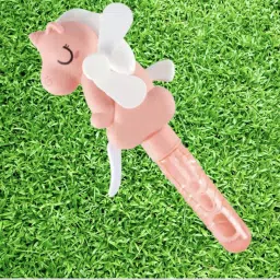 vidhi enterprise Unicorn Bubble Stick Wand Liquid Solution with Hand Fan Bubble Maker Toy Bubble Maker image 3
