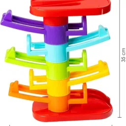 zokato 3 in 1 Thunder Racer Track Car Ramp 5 Layer Ball Drop & Roll Swirling Tower Toys image 5