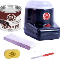 THE CHOCHOLATE WAX COMBO WITH 600G CHOCHOLATE WAX , 1 BLACK WAX HEATER , 70 WAX STRIPS , 1 WAX KNIFE , 1 BATH SPONGE Wax-12