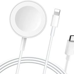 Talabat Fast Charging 2-in-1 Type-C iWatch Charger for Apple Devices Charging Pad-image-57