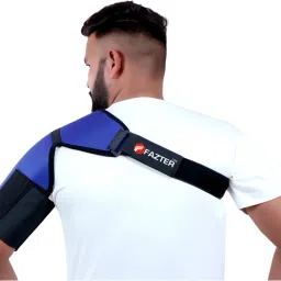 faztteer Left Shoulder Support Brace and Shoulder Injury Support for Men and Woven Shoulder Support image 2
