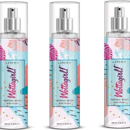 WATTAGIRL TROPICAL BERRY BODY SPLASH 135 ML EACH PACK OF 3 Body Mist-For Women-image-2
