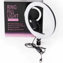RECTITUDE LED Ring Light, Dimmable Selfie Lamp Round Camera Fill Light Portable Desk Phone Ring Flash-image-50