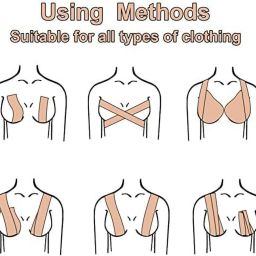 Women's Cotton Spandex Multipurpose Breast Lift Boob Tape 023 Nursing Breast Pad-image-64