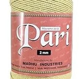 Dori Thread | 2mm Twisted (3Ply) | Light Yellow | 350-400 Metres | 1kg Spool |-image-41