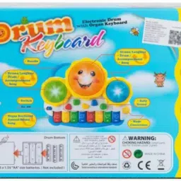 FLASHING (IND*96) LIGHTS DRUM KEYBOARD MUSICAL PIANO TOY (Multicolor)-image-76