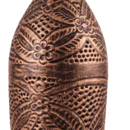 Premium Quality Jali Etching Cooper finish (24 INCH) Iron Vase-image-44