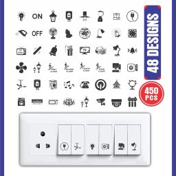 3.81 inch Switch Board Sticker 12 Pcs Each Design Total 324 Pcs Stickers for Home Removable Sticker-image-4