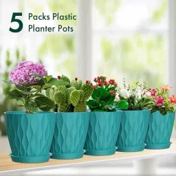 Make INDIA Green Wave Type Planting Flower Pot Container for Tree Plantation Plant Container Set-picture-23