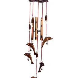 Lucky Antique Dolphin Wind Chimes for Positivity Peaceful Sound for Home & Gift Aluminium Windchime-image-77