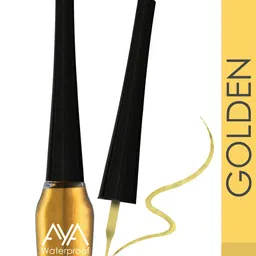 aya AYAWaterproof Liquid Eyeliner Set of 2- 5 ml each & Shimmer Brick Highlighter image 2