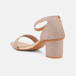 ZENVO Embellished Backstrap Open Toe Block Heels image 3