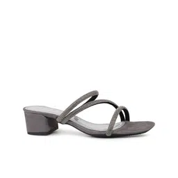 Inc 5 Grey Embellished Party Block Heels image 5