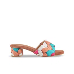 Mochi Printed Open Back Block Heels image 5