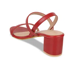 ICONICS Red Block Heels image 3