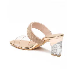 Bruno Manetti Embellished Suede Open Toe Block Heels image 5