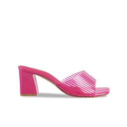 Metro Striped Open Toe Block Heels image 3