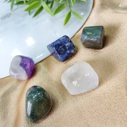 agatesvibe Pisces Zodiac Birth Tumble Stones with Bag,Pisces Lucky Birth Stones Crystal Regular Asymmetrical Crystal Pebbles-picture-21