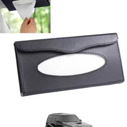 Universal Leatherite Rectangle Black Tissue Box For Car/office/Home-264 Vehicle Tissue Dispenser-image-29