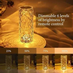 refulgix Crystal Lamp,16 Color Changing Rose,USB Rechargeable Table Lamp image 2