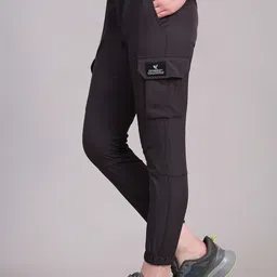 Dpassion Women Mid-Rise Running Cargo Sports Joggers-picture-22