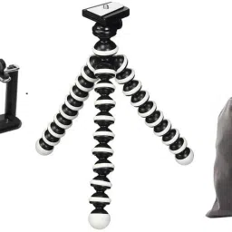 POZUB PUZ- GOL234 NEW ARRIVAL BUY GORILLA TRIPOD + DUSTPROOF BAG with mobile holding clip Camera Tripod Premium Quality Foldable Adjustable Flexible Sponge Octopus Tripod Multi-Use Selfie Stick Desktop Online Course Video Recording Special Design for Streaming, Video Blogs, Online Classes, Presentation, Creating Product Demos, Video Blogging ,Gimbal, DSLR & Action Cameras Mobile Holder monopods Tripod Tripod, Tripod Ball Head, Tripod Kit, Monopod Kit, Monopod-25