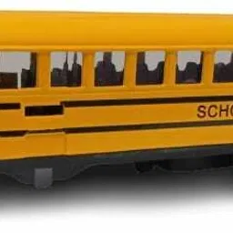 Die Cast Metal Mini School Bus with Push Back Feature & LED Lights, Yellow-image-55