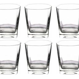 Bottle & 12 Glass Serving Lemon Set, Blue, Clear, Glass - A42 Jug Glass Set-24