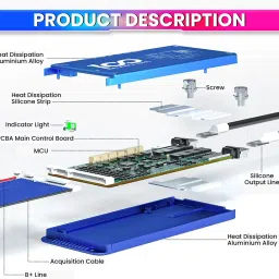 amicisolar Battery Management System DALY, 40A 4-8S, 12-24V BMS with 1A Active Balancer Electronic Components Electronic Hobby Kit image 2