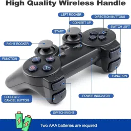 V A VALAK Wireless Game Stick Video Game Built-in 2000+ Games 8 Bit 16bit hdmi Dual Player 64 GB with Retro gaming console with Game Stick 64 GB with Old School Station Video Games image 3