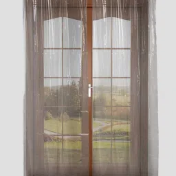 PVC Transparent (Polyvinyl Chloride, 54x84 inch) 7 feet Curtain Fabric-image-79